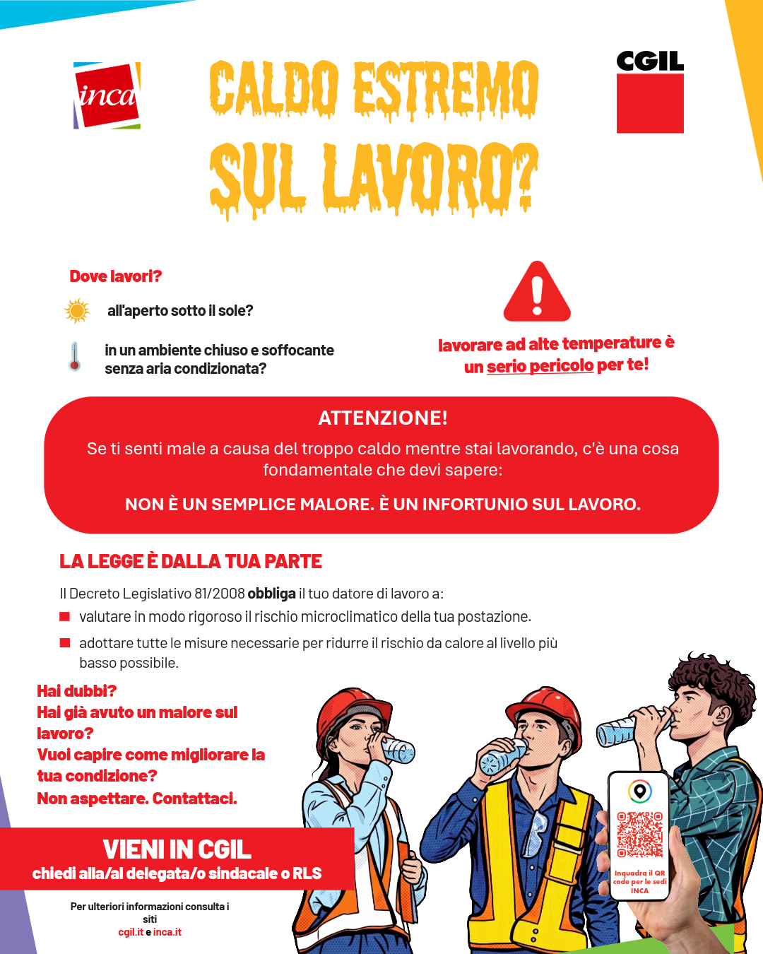 Card CGIL CaldoEstremo